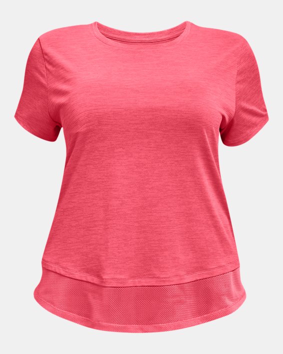 Women's UA Tech™ Vent Short Sleeve, Pink, pdpMainDesktop image number 4